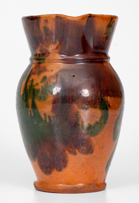 Rare Large-Sized Shenandoah Valley Redware Cream Pitcher