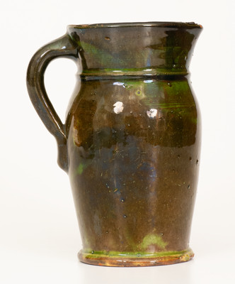 Copper-Glazed Strasburg, Virginia Redware Cream Pitcher