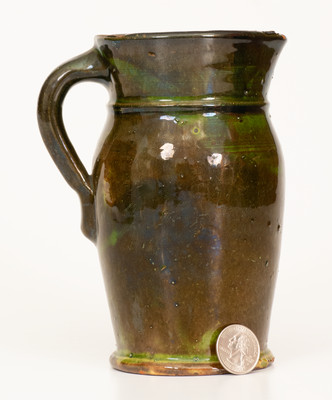 Copper-Glazed Strasburg, Virginia Redware Cream Pitcher