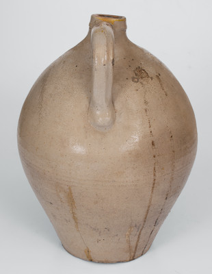 Three-Gallon I. SEYMOUR / TROY FACTORY (New York) Stoneware Incised Bird Jug, c1830