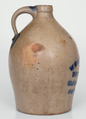 Scarce Stoneware Jug w/ Elizabeth, PA Distillers  Advertising, Stamped F.H. COWDEN / HARRISBURG