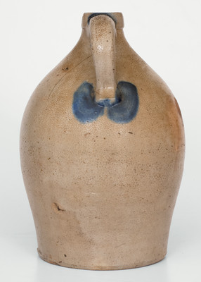 Scarce Stoneware Jug w/ Elizabeth, PA Distillers' Advertising, Stamped F.H. COWDEN / HARRISBURG