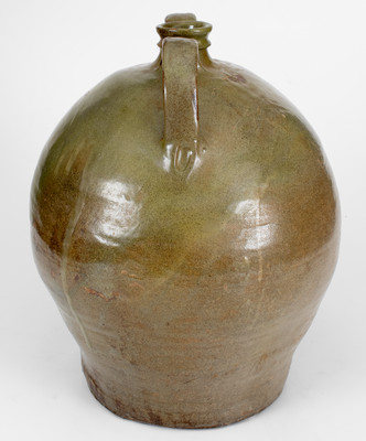 Very Rare David Drake Stoneware Double-Handled Jug, Dated July 10, 1852