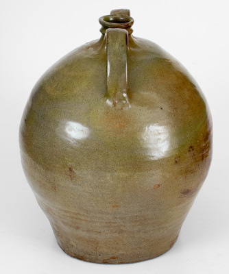 Very Rare David Drake Stoneware Double-Handled Jug, Dated July 10, 1852