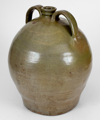 Very Rare David Drake Stoneware Double-Handled Jug, Dated July 10, 1852