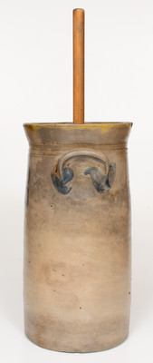 Three-Gallon Cobalt-Decorated Stoneware Churn, Northeastern U.S. origin, circa 1825