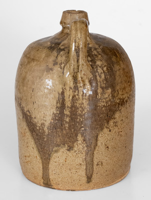 Attrib. B.F. Landrum Pottery, Horse Creek, Edgefield District, SC Alkaline-Glazed Stoneware Jug, c1850