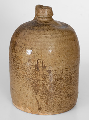 Attrib. B.F. Landrum Pottery, Horse Creek, Edgefield District, SC Alkaline-Glazed Stoneware Jug, c1850