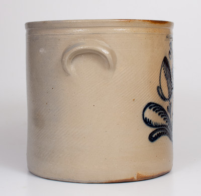 Three-Gallon F. STETZENMEYER. / ROCHESTER, N.Y. Stoneware Crock w/ Elaborate Cobalt Decoration