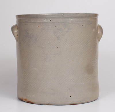 Three-Gallon F. STETZENMEYER. / ROCHESTER, N.Y. Stoneware Crock w/ Elaborate Cobalt Decoration