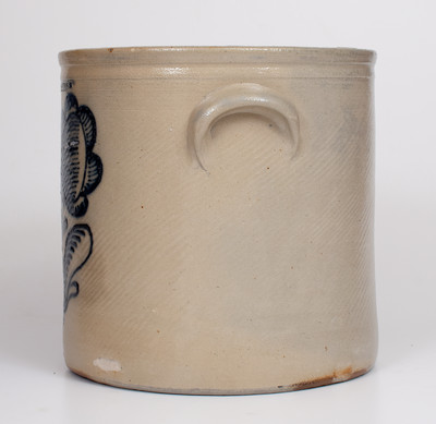 Three-Gallon F. STETZENMEYER. / ROCHESTER, N.Y. Stoneware Crock w/ Elaborate Cobalt Decoration