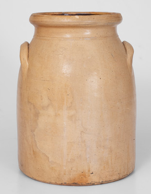 Scarce SEYMOUR & BOSWORTH / HARTFORD, CONN. Stoneware Jar w/ Double Grapes Decoration