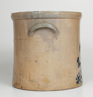 Four-Gallon New York State Stoneware Chicken Pecking Corn Crock