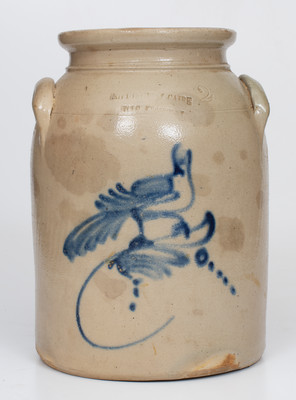 Two-Gallon RIEDINGER & CAIRE / POUGHKEEPSIE, NY Stoneware Bird Jar