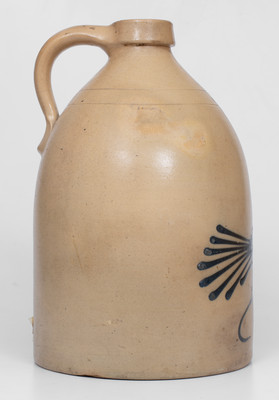 Two-Gallon WHITE S UTICA (New york) Stoneware Bird Jug