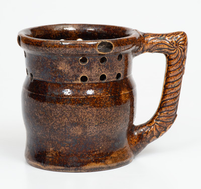 George Ohr Pottery Puzzle Mug, Signed