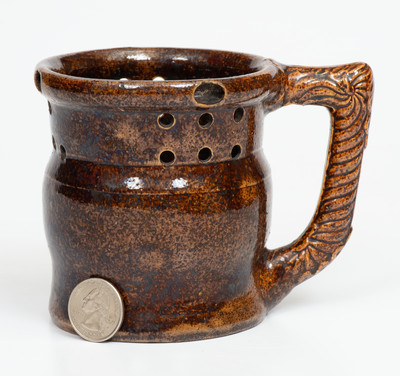 George Ohr Pottery Puzzle Mug, Signed