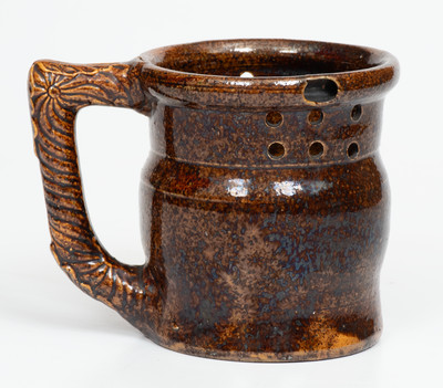 George Ohr Pottery Puzzle Mug, Signed