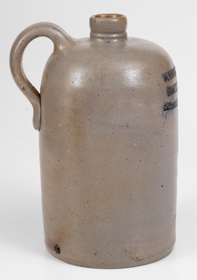 Rare Half-Gallon Fredericksburg, VA Stoneware Advertising Jug, Baltimore, MD origin, circa 1875