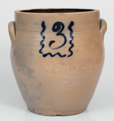 New York / New Jersey Stoneware Presentation Jar, Inscribed "Clara," mid 19th century