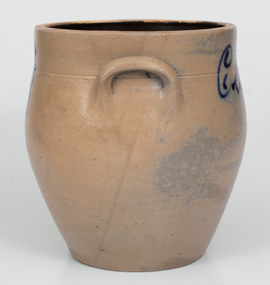 New York / New Jersey Stoneware Presentation Jar, Inscribed "Clara," mid 19th century
