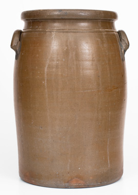 Three-Gallon Palatine, West Virginia Stoneware Jar w/ Freehand Cobalt Decoration