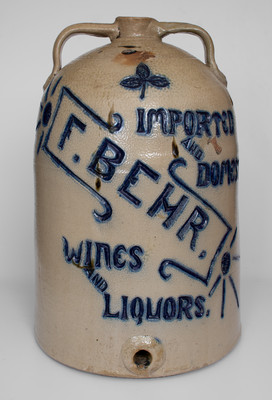 Oversized Stoneware Storefront Cooler w/ Toledo, Ohio Advertising