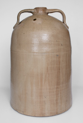 Exceptional Oversized Stoneware Storefront Water Cooler for Toledo, OH Liquor Dealer, circa 1890