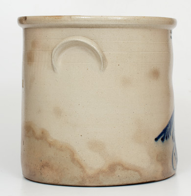 Five-Gallon E & L P NORTON / BENNINGTON, VT Stoneware Bird Crock, circa 1870