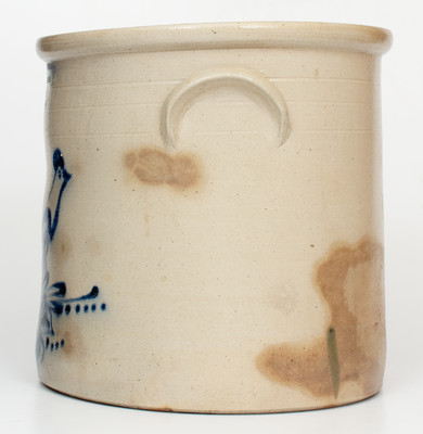 Five-Gallon E & L P NORTON / BENNINGTON, VT Stoneware Bird Crock, circa 1870