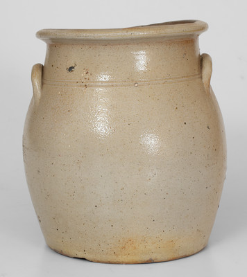 Two-Gallon EDMANDS & CO. (Charlestown, MA) Stoneware Jar w/ Cobalt Floral Decoration