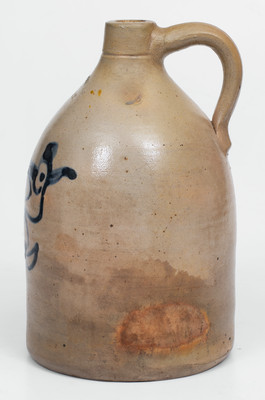 WEST TROY / N.Y. / POTTERY Stoneware Bird Jug, circa 1875