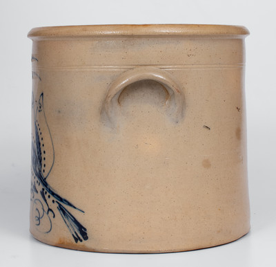 S. HART / FULTON, New York Stoneware Double Bird Crock