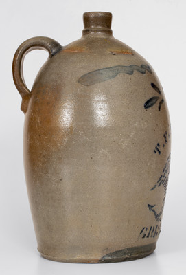 Fine T.F. REPPERT / GREENSBORO / PA Stoneware Jug w/ Federal Eagle Motif
