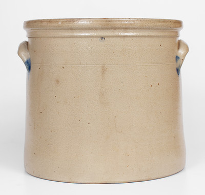 Four-Gallon COWDEN & WILCOX / HARRISBURG, PA Stoneware Crock w/ Cobalt Floral Decoration