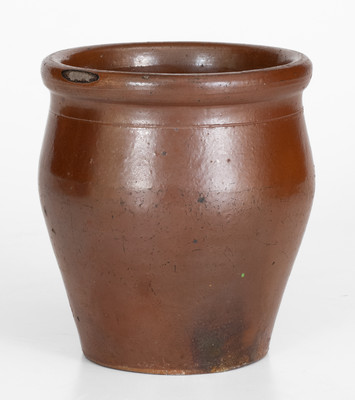 H.H. ZIGLER / NEWVILLE, PA. Stoneware Jar, circa 1852-1865