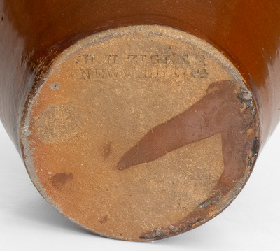 H.H. ZIGLER / NEWVILLE, PA. Stoneware Jar, circa 1852-1865