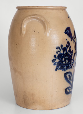 Exceptional T.H. WILLSON & CO. / HARRISBURG, PA Three-Gallon Stoneware Jar w/ Elaborate Decoration, 1852-55