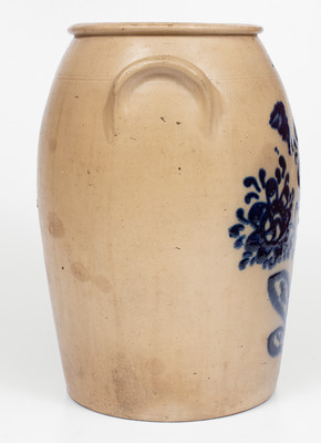 Exceptional T.H. WILLSON & CO. / HARRISBURG, PA Three-Gallon Stoneware Jar w/ Elaborate Decoration, 1852-55