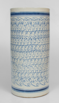 Spongeware Umbrella Stand, American, early 20th century