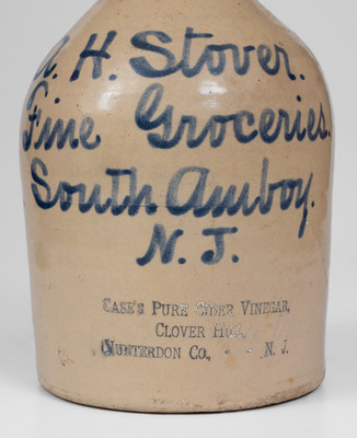 Scarce CASE S PURE CIDER VINEGAR / CLOVER HILL / HUNTERDON CO., N.J. Advertising Syrup Jug