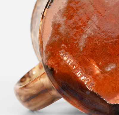 Exceptional JOHN BELL (Waynesboro, Pennsylvania) Redware Mug