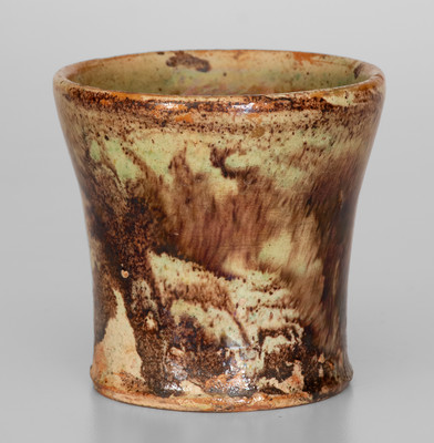 Exceptional BAECHER / WINCHESTER, VA Redware Mug, Anthony Bacher, circa 1880