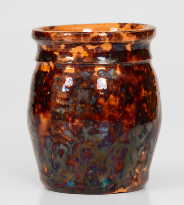 Exceptional Miniature JOHN W. BELL / WAYNESBORO, Pa. Glazed Redware Jar