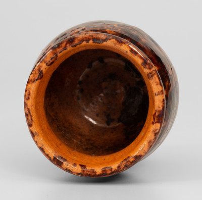 Exceptional Miniature JOHN W. BELL / WAYNESBORO, Pa. Glazed Redware Jar