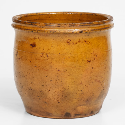 JOHN BELL / WAYNESBORO, PA Glazed Redware Jar,  circa 1850-1880