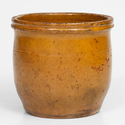 JOHN BELL / WAYNESBORO, PA Glazed Redware Jar,  circa 1850-1880