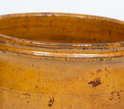 JOHN BELL / WAYNESBORO, PA Glazed Redware Jar, circa 1850-1880