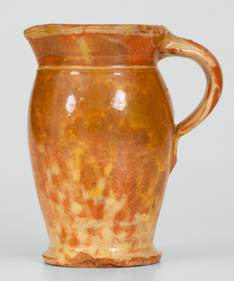 Glazed Redware Cream Pitcher, J. Eberly & Co. or S. Bell & Sons, Strasburg, Virginia