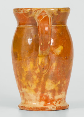 Glazed Redware Cream Pitcher, J. Eberly & Co. or S. Bell & Sons, Strasburg, Virginia